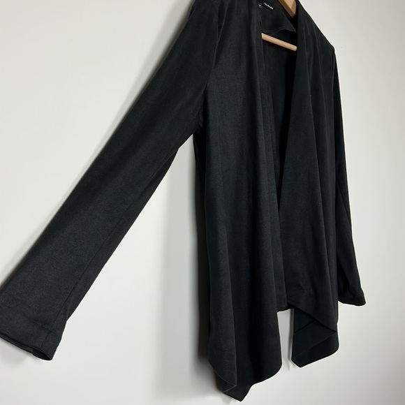 The Kooples Open Faux Suede Cardigan Jacket size EU 34 black - Picture 2 of 10